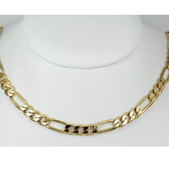 Real 10K Gold Figaro Chain 7mm 28” Brand New